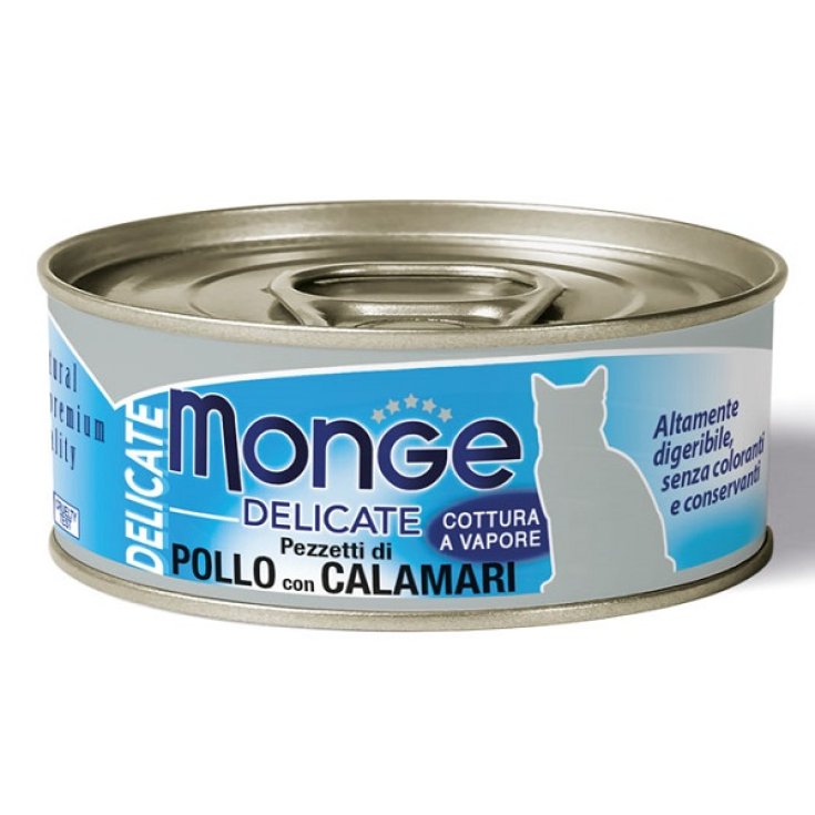 MONGE DELIC POULET/CALAMAR 80G