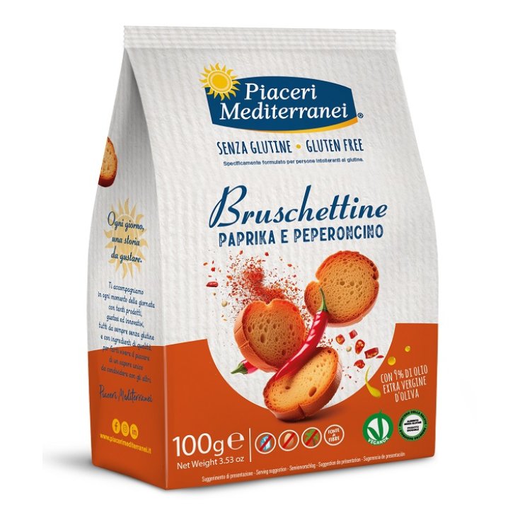 Bruschettine Paprika e Peperoncino Piaceri Mediterranei 100g