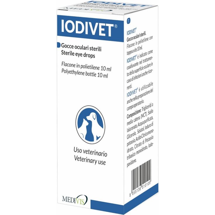 IODIVET&nbsp;Gocce Oculari Sterili&nbsp;per Cani e Gatti 10ml