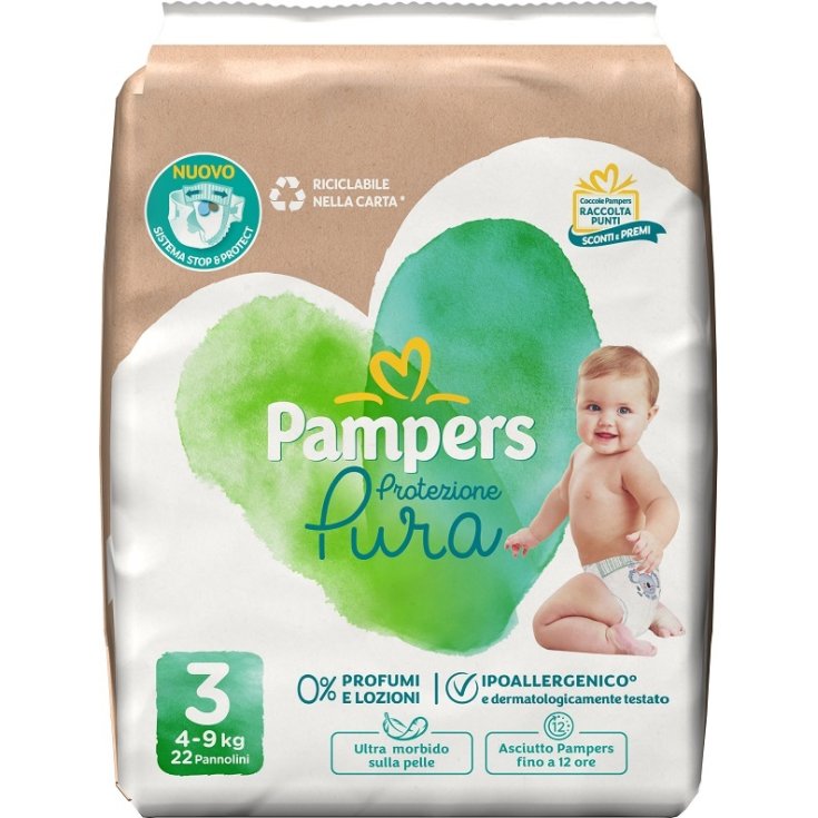 Pampers Protezione Pura Tg.3 Midi 22 Pannolini