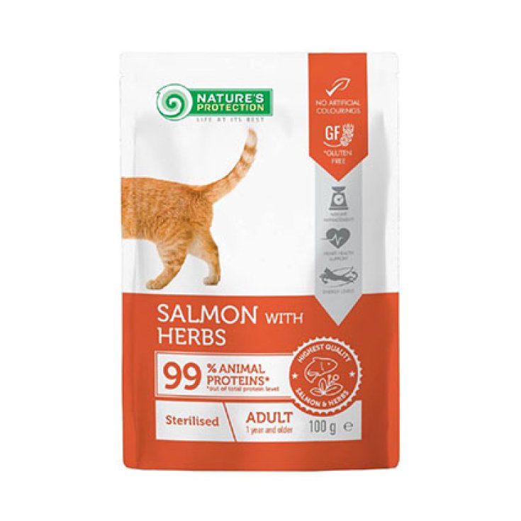 NP CAT STERIL AD SALM&HERB100G