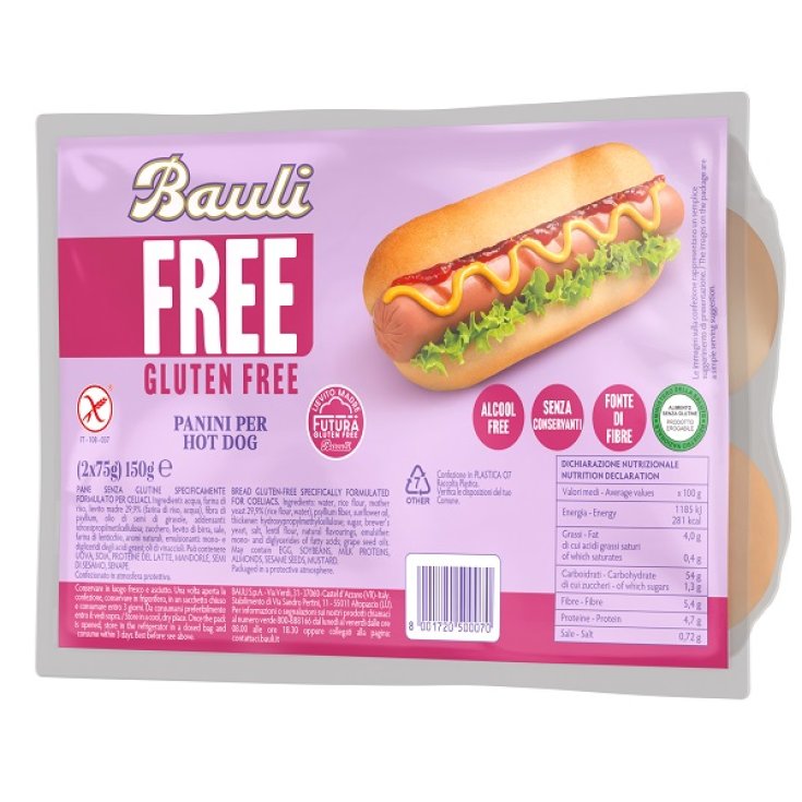 BAULI FREE PANINI HOT DOG 2PZ