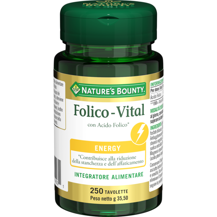Folico-Vital Nature's Bounty 250 Comprimés