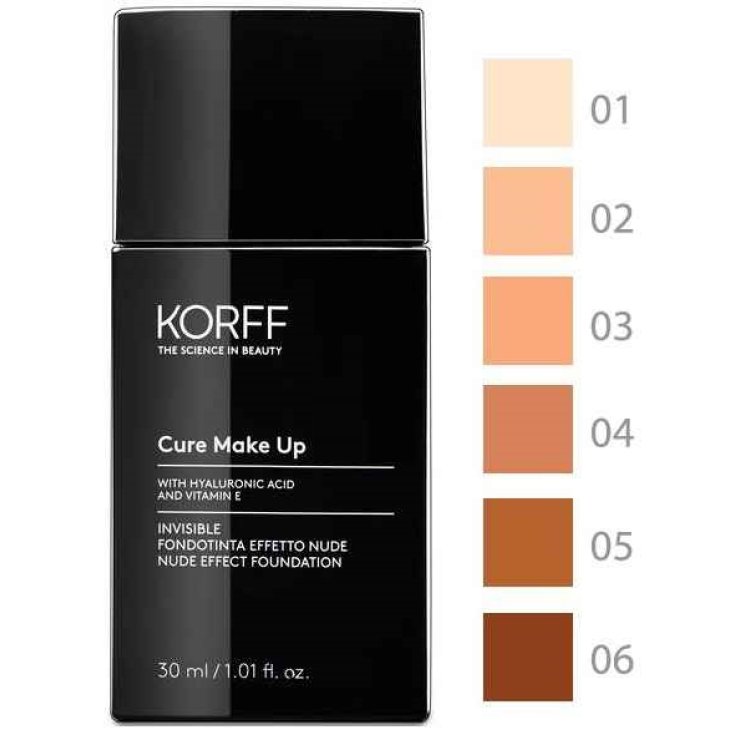 Fond de Teint Invisible Effet Nude Cure Make Up KORFF 01 30ml