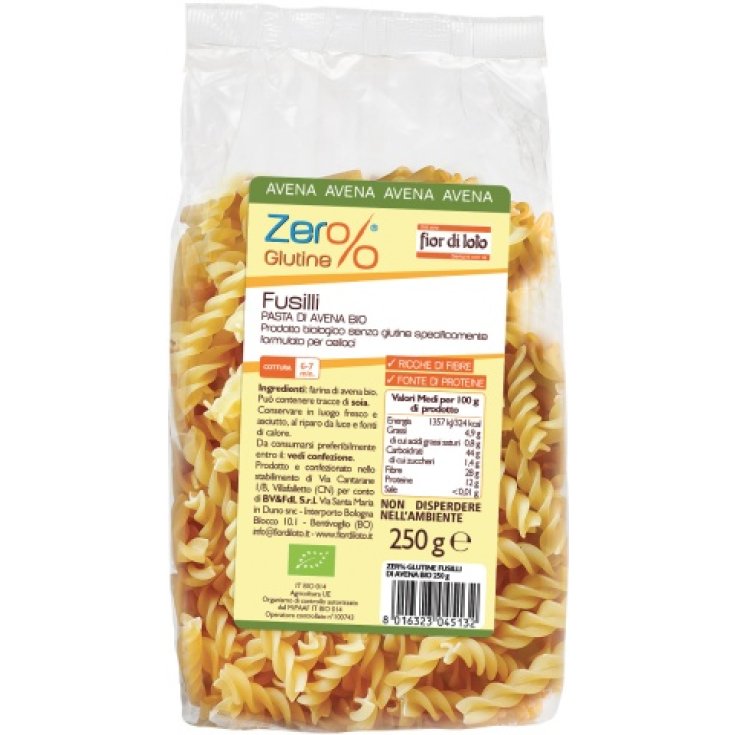 Fusilli Avoine Bio Fior Di Loto Zer% Gluten® 250g