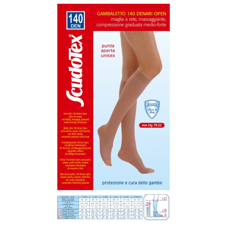 Mi-bas 140 Open ScudoTex Skin Taille 2