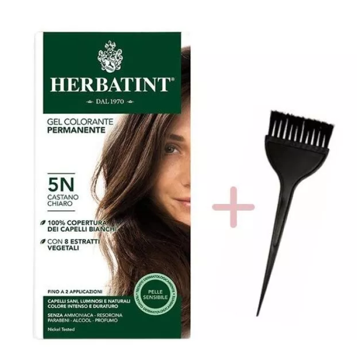 Herbatint Gel de Couleur Permanente 5N Châtain Clair 150ml Avec Pinceau