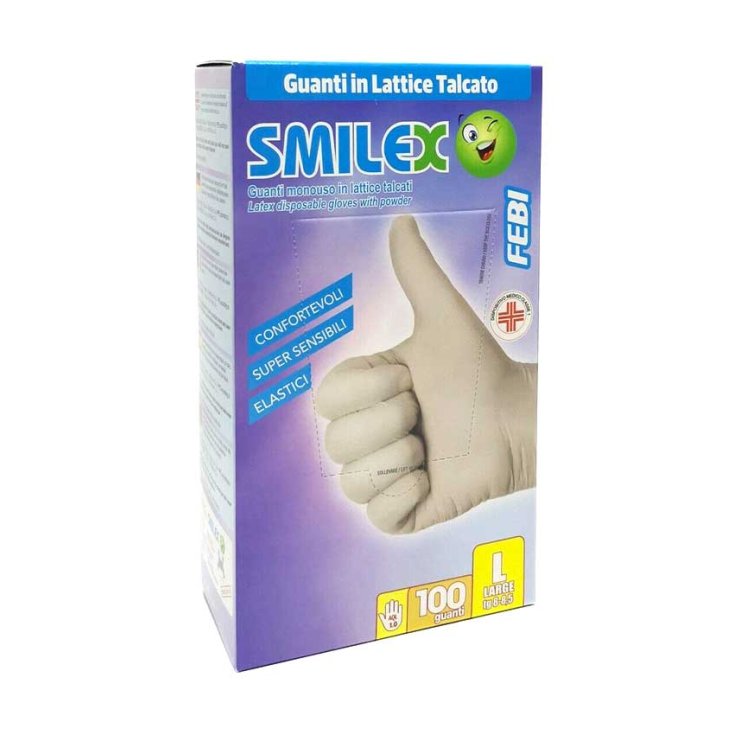 Smilex Febi Gants en latex 100 pièces