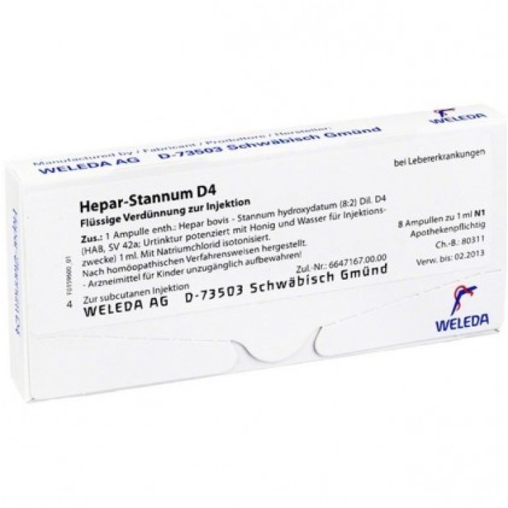 Hepar-stannum D4 Weleda 8 Ampoules de 1ml