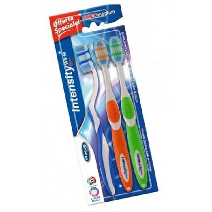 Intensity White Medium Kit Brosse à Dents Piave 3 Brosses à Dents