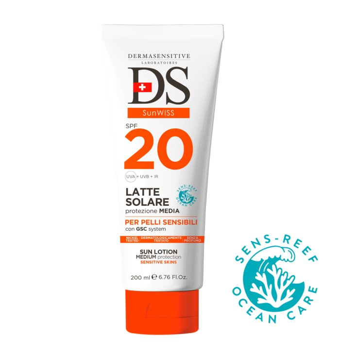 Lait Solaire SPF 20 DS SUNWISS 200ml