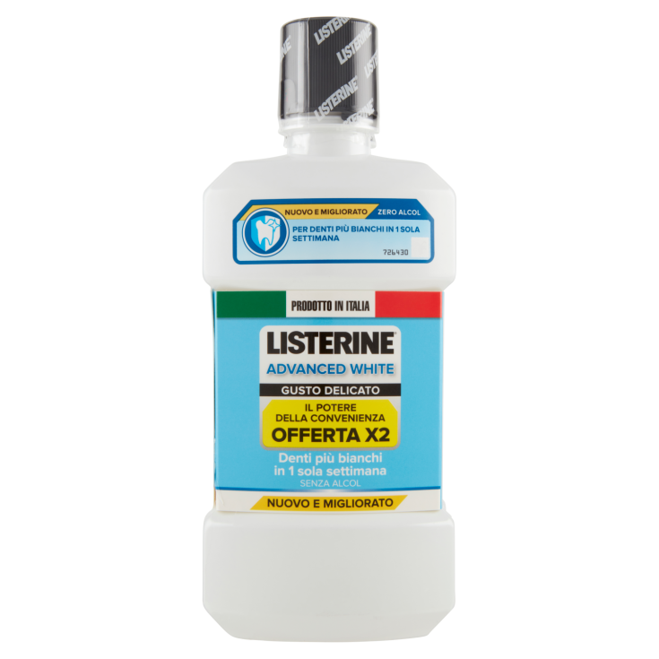 Listerine® Advanced Blanc Goût Délicat 2x500ml