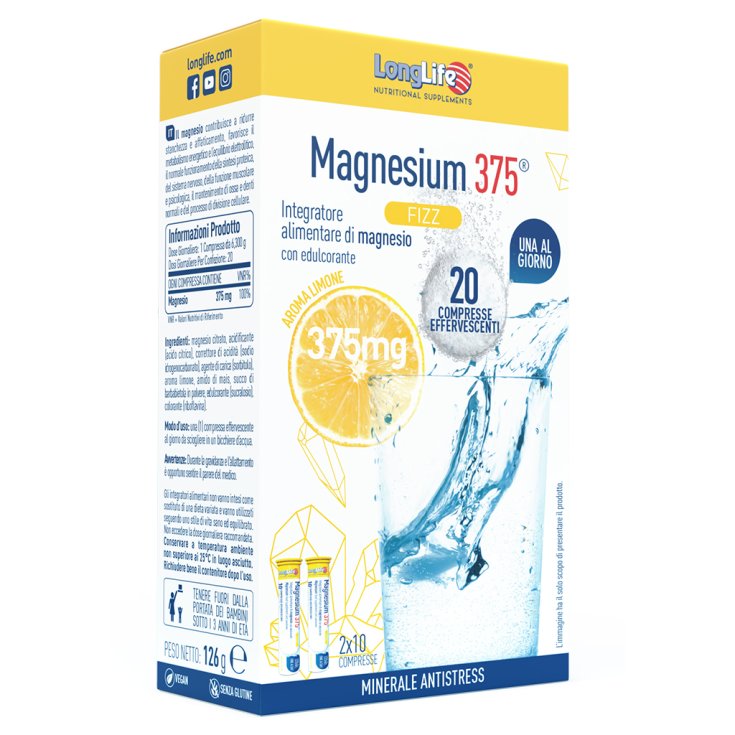 Magnésium 375® FIZZ LongLife 20 Comprimés Effervescents