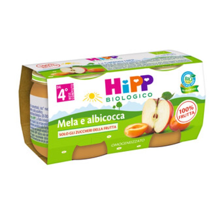 Pomme et Abricot HiPP Bio 2X80g