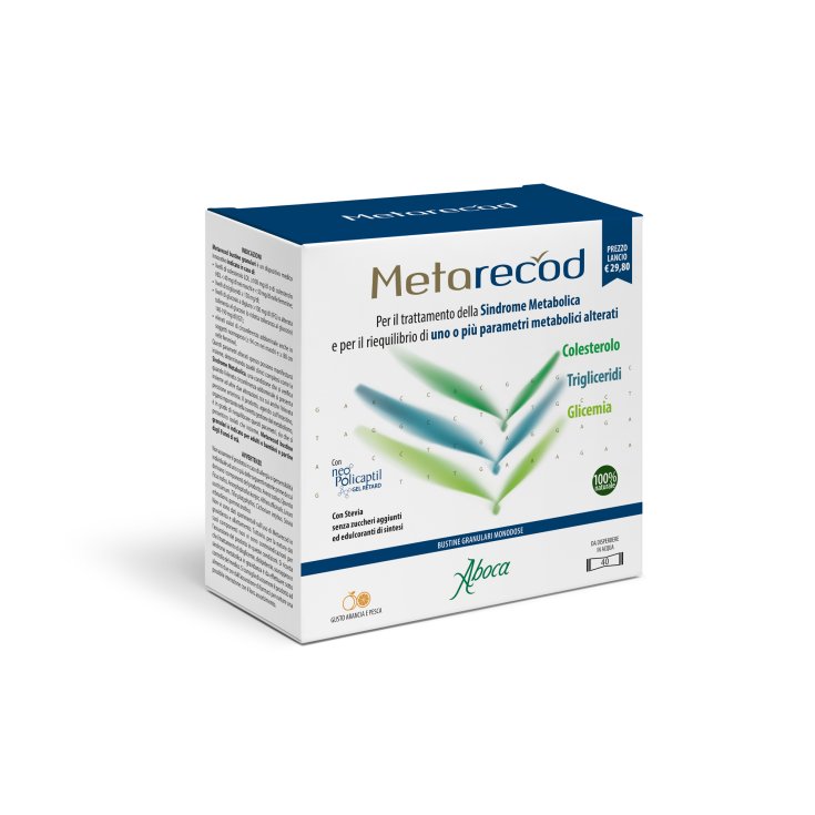 Metarecod Aboca 40 Sachets Orange-Pêche