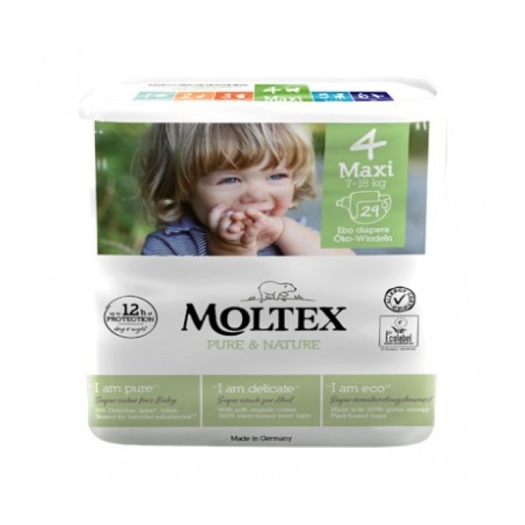 Moltox Pure & Nature Maxi Taille 4 (7-18kg) Ontex 29 Couches Écologiques