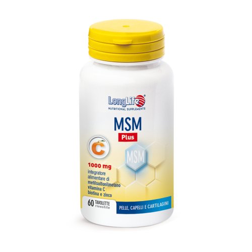 MSM Plus 1000mg LongLife 60 Comprimés Enrobés Pharmacie Loreto