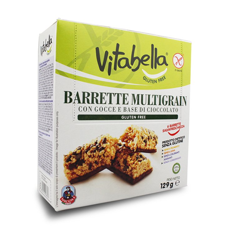 Barres Multicéréales Gouttes Et Base Chocolat Vitabella 6x21,5g