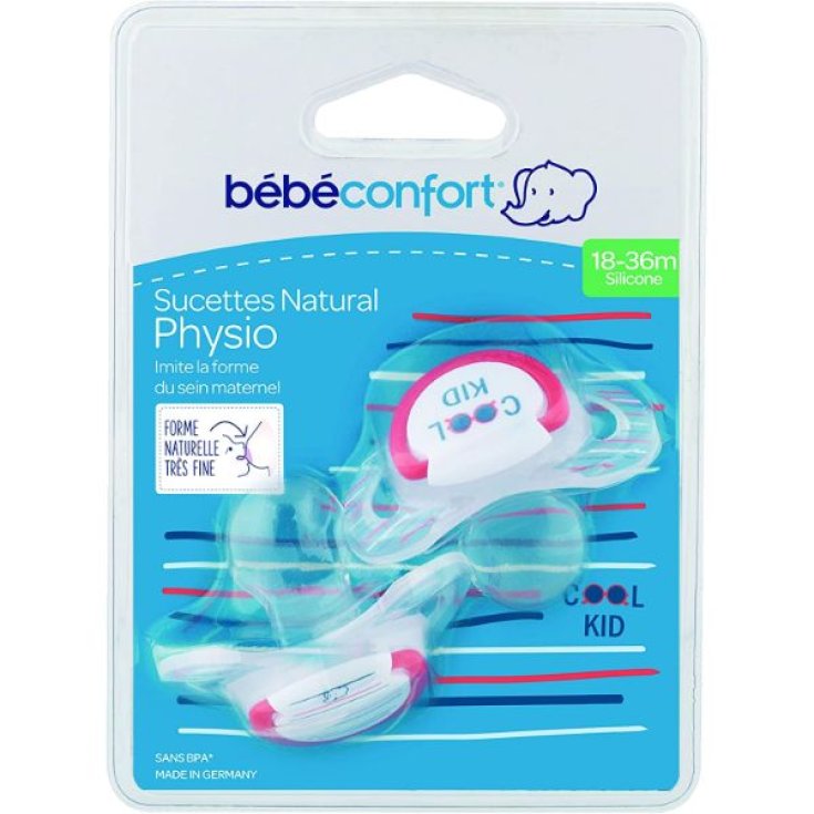 Natural Physio Bébé Confort Cool Kid 18-36 Mois 2 Sucettes