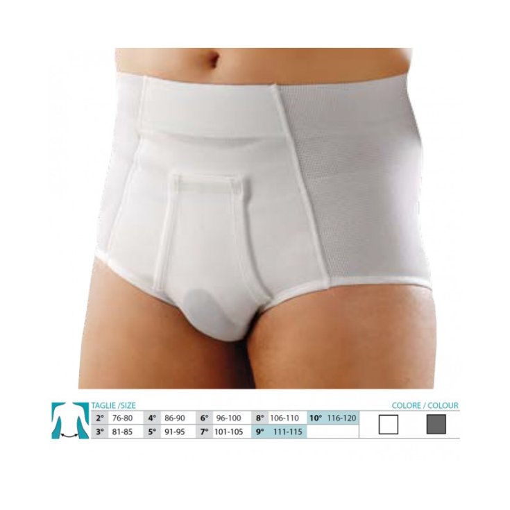 Orione 316 High Safte Culotte Hernie Taille 8 Gris Couleur 1 Paire
