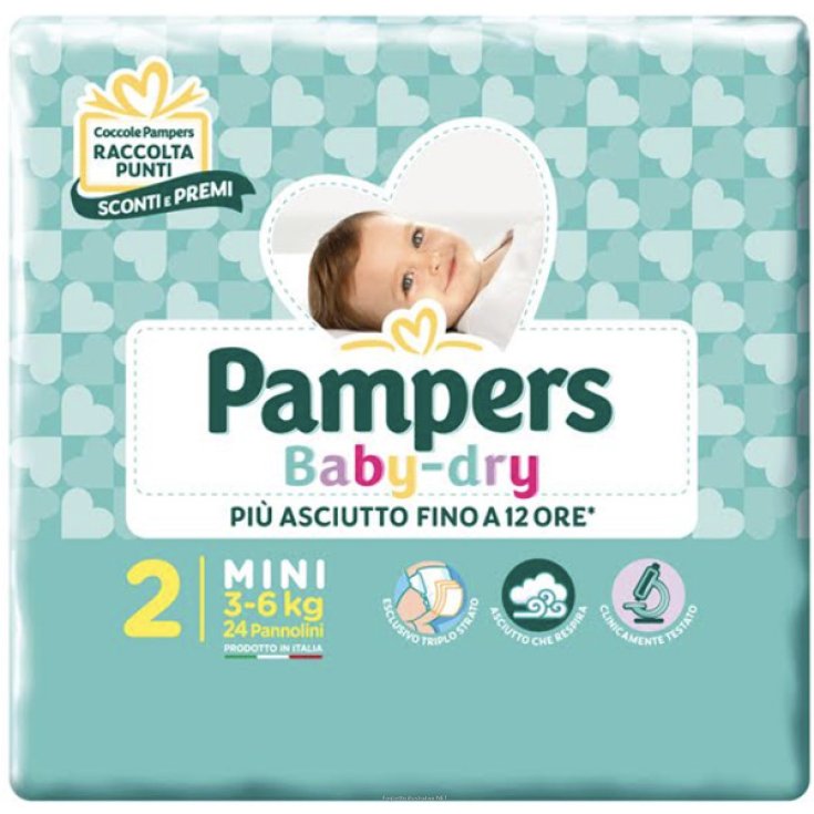 Baby Dry Taille 2 Mini (3-6Kg) Pampers - Pharmacie Loreto