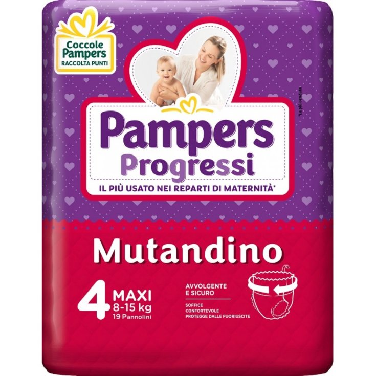 Pampers Progressi Caleçon Taille 4 MAXI (8-15Kg) 19 Couches