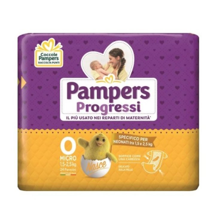 Pampers Progressi Taille 0 MICRO (1,5-2,5Kg) 24 Couches