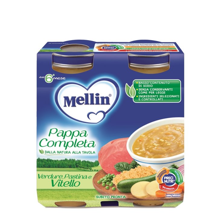 Pappa Complete Pâtes aux Légumes Veau Mellin 2x250g