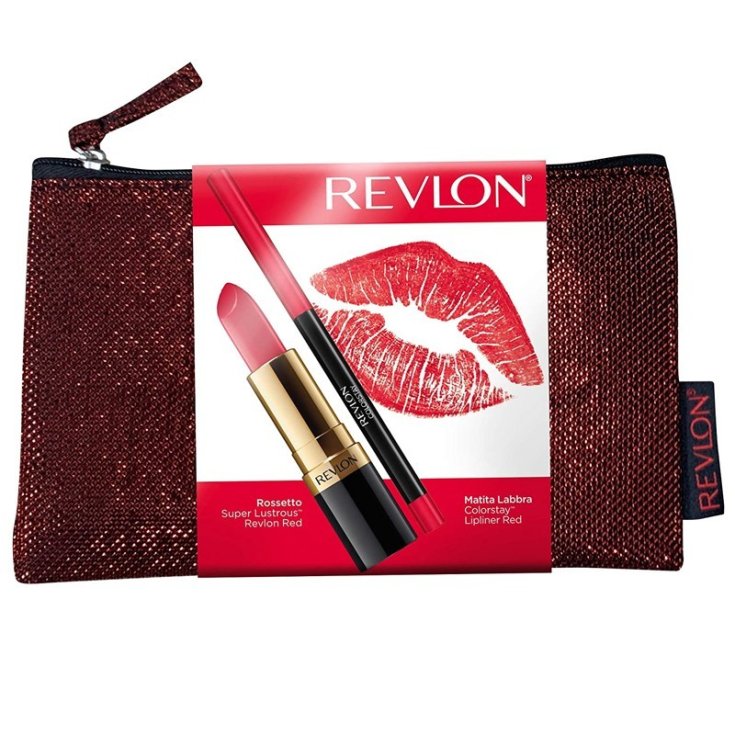 Pochette Rouge à Lèvres Rouge + Crayon à Lèvres REVLON 1 Kit