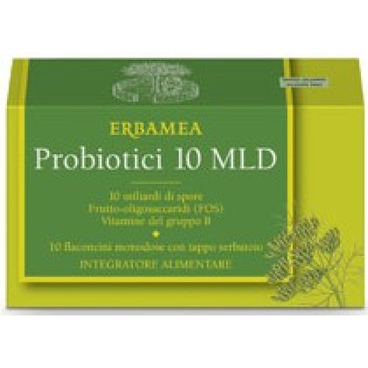 Probiotiques 10 Mld Erbamea 10 Flacons