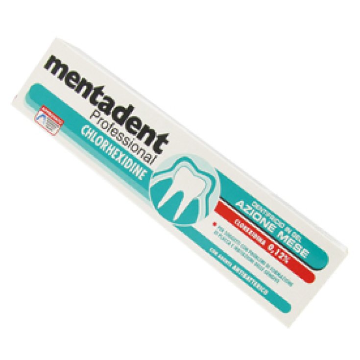 Dentifrice professionnel Mentadent avec tube de chlorhexédine 0,12 %