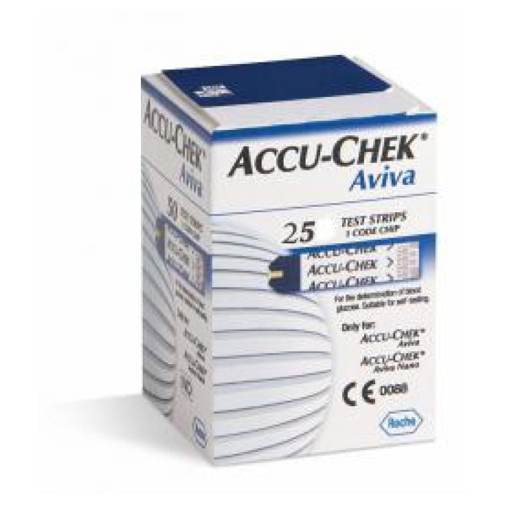 Roche Accu-Chek Aviva bandelettes de test de glycémie 25 pièces