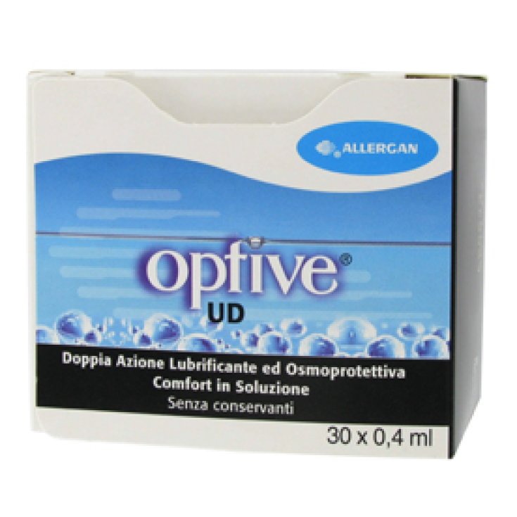 Allergan Optive Ud Solution Lubrifiante Confort Double Action 30 Ampoules De 0,4 ml