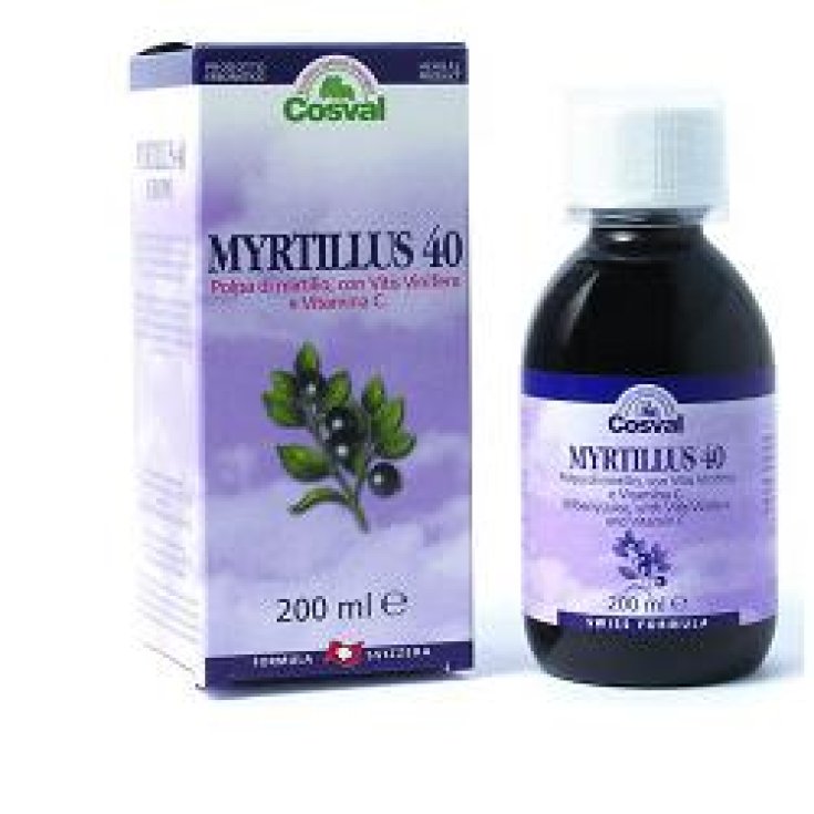 Cosval Myrtillus 40 Pulpe De Myrtille Avec Vitamine C 200 ml