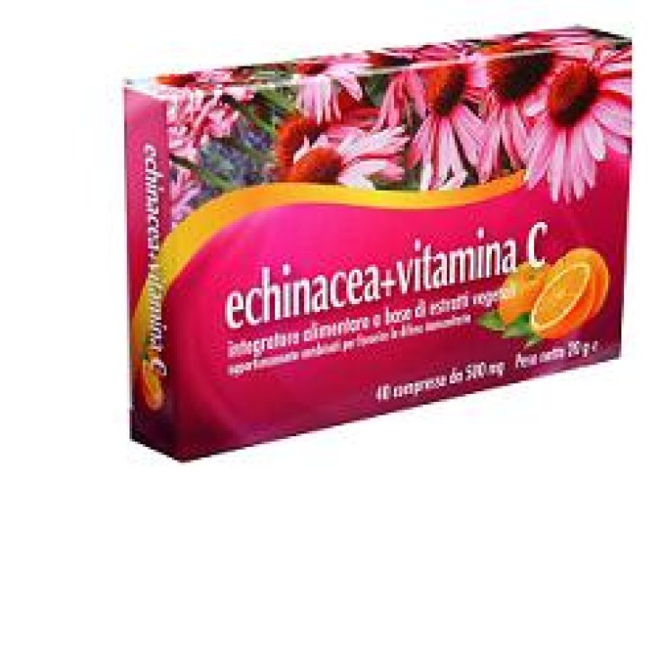 Aurora Srl Echinacea + Vitamine C Complément Alimentaire 40 Comprimés