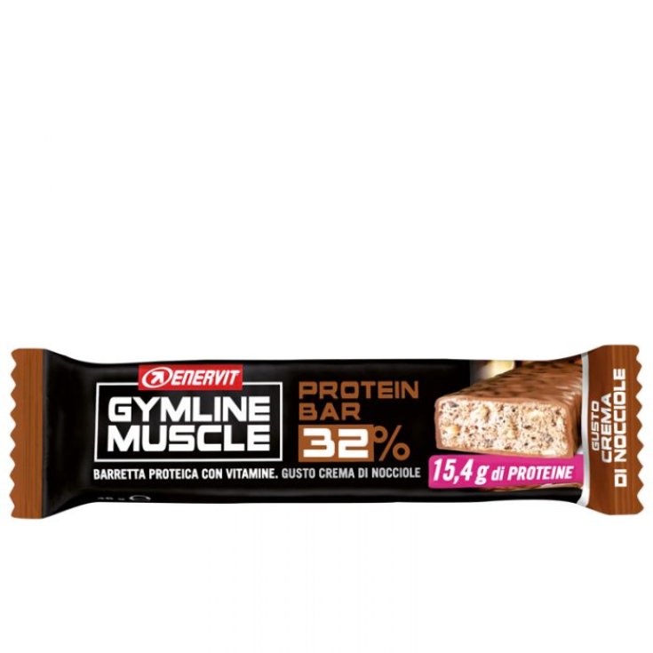 Barre Protéinée 32% Crème Noisette Gymline Muscle Enervit 48g