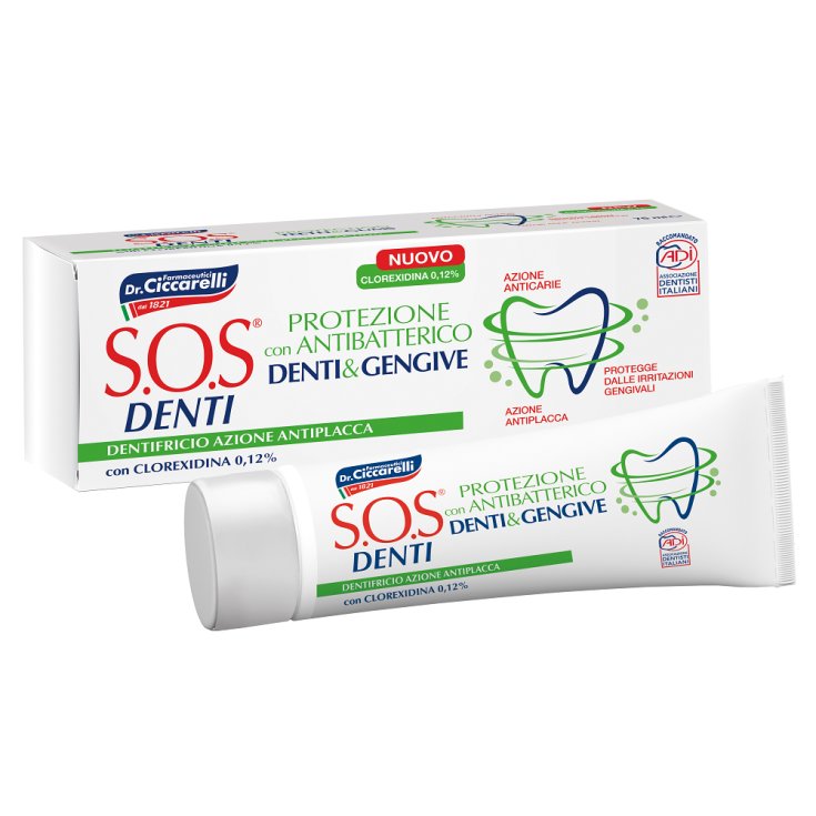 Protection Avec Antibactérien SOS Dents Dr. Cicarelli Dentifrice 75 ml