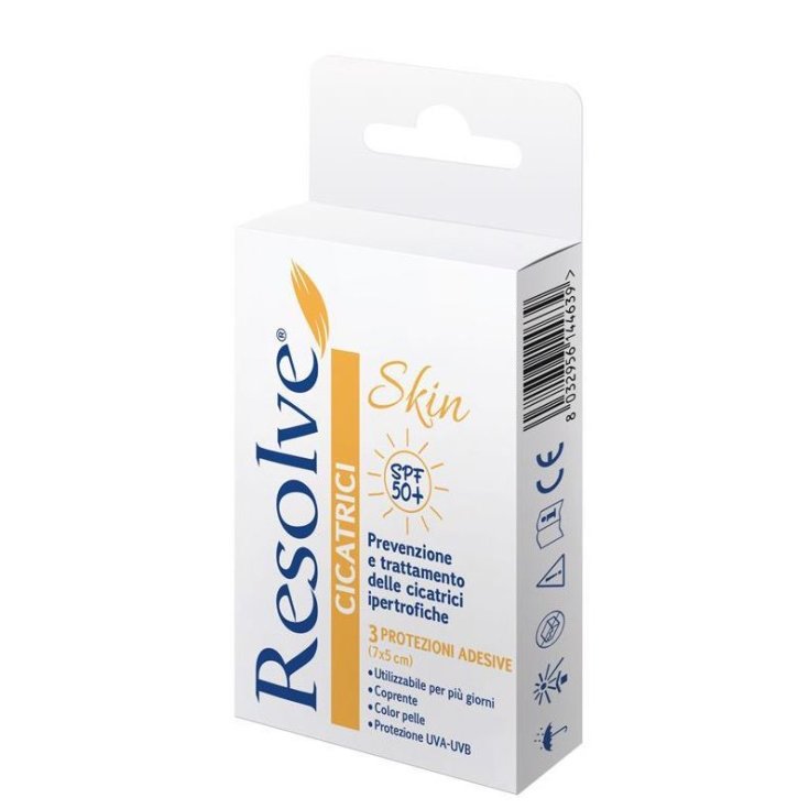 Resolve® Skin Cicatrices Et Chéloïdes Protections Spf 50+ 7x5cm 3 Pièces