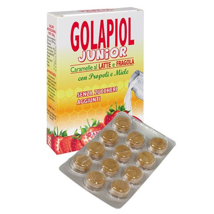 Golapiol Junior Comprimés à Base de Propolis et Lait de Miel Goût Fraise 24 Comprimés