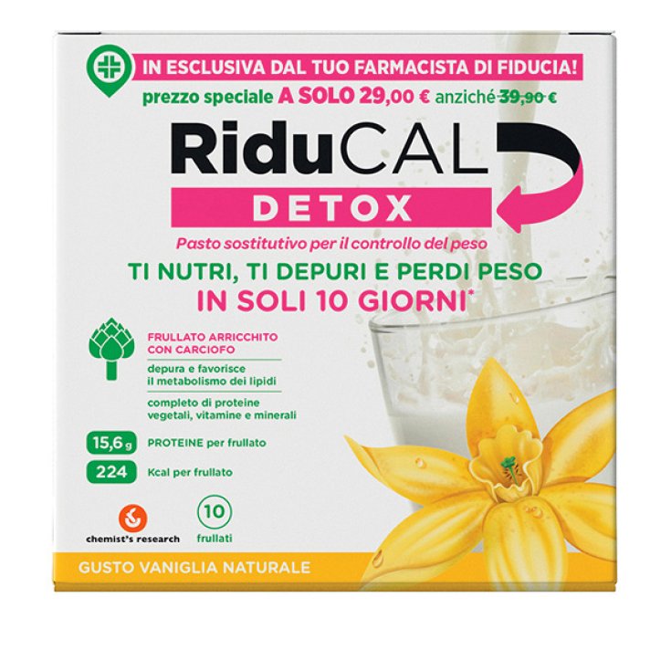 RiduCAL DETOX Chemist's Research 10 Sachets Goût Vanille