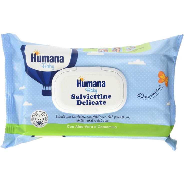 Humana Baby Lingettes Délicates 60 Lingettes