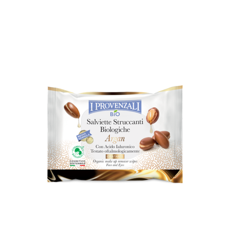 Argan Lingettes Démaquillantes Bio I PROVENZALI 20 Pièces