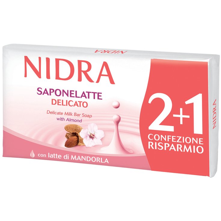 Savon Délicat au Lait d'Amande 2 + 1 Nidra 3x90g