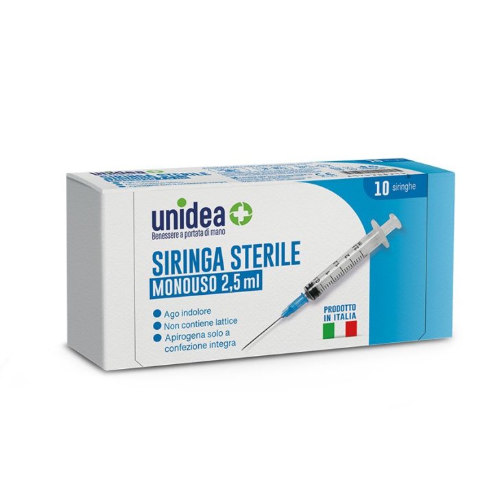 SERINGUE STÉRILE JETABLE 2,5ml unidea 10 Seringues