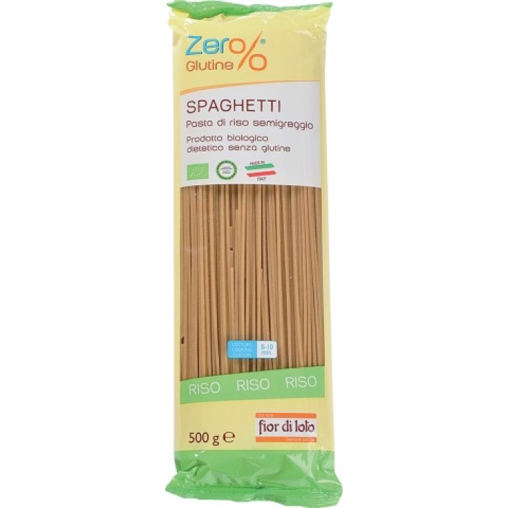 Spaghetti de riz décortiqué bio sans gluten fleur de lotus 500g