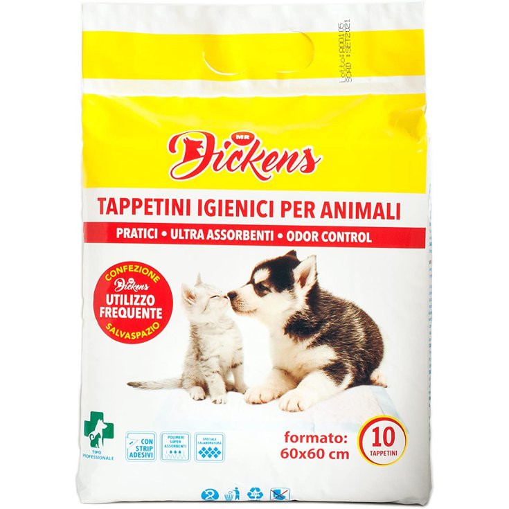 Tapis hygiéniques pour animaux 60x60 Mr. Dickens 10 pièces