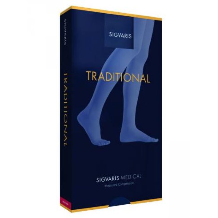 Collants Traditionnels 505 Mi-Cuisse Sigvaris Bout Ouvert Couleur Beige Taille MS 1 Paire