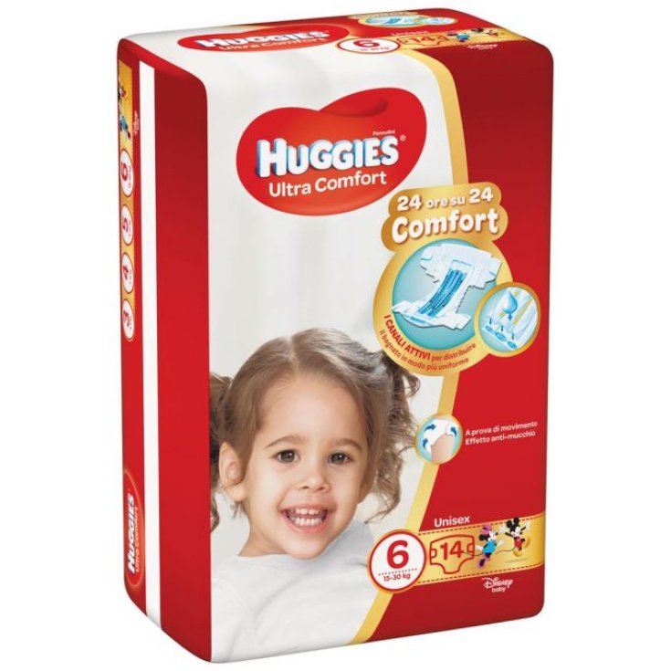 Ultra Comfort Huggies® Couches unisexes 14 pièces Taille 6