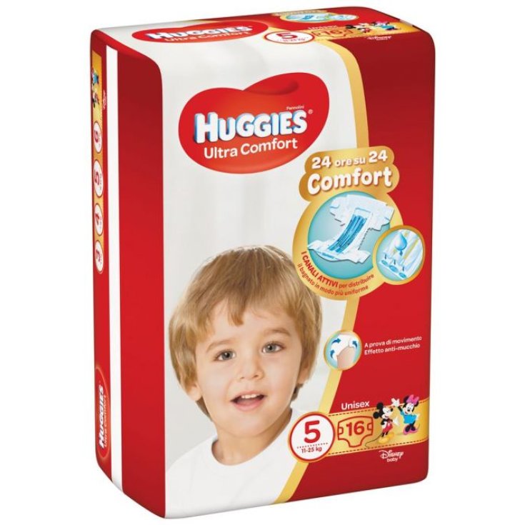 Ultra Comfort Huggies® Couches unisexes 16 pièces Taille 5