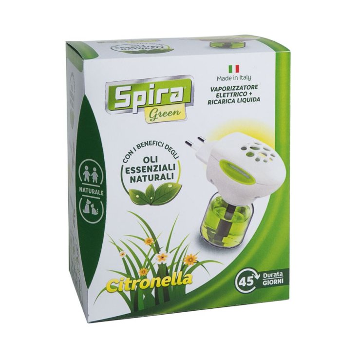 Vaporisateur Electrique + Recharge Citronnelle Spira Green 45 Jours
